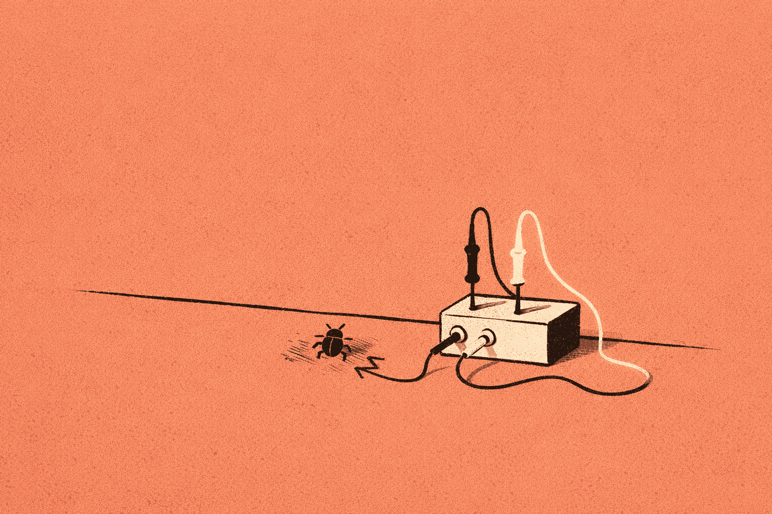 Editorial illustration for Stop Adding Bug Tests. A common reflex after a production bug is to add a test that reproduces the failure. It feels right.