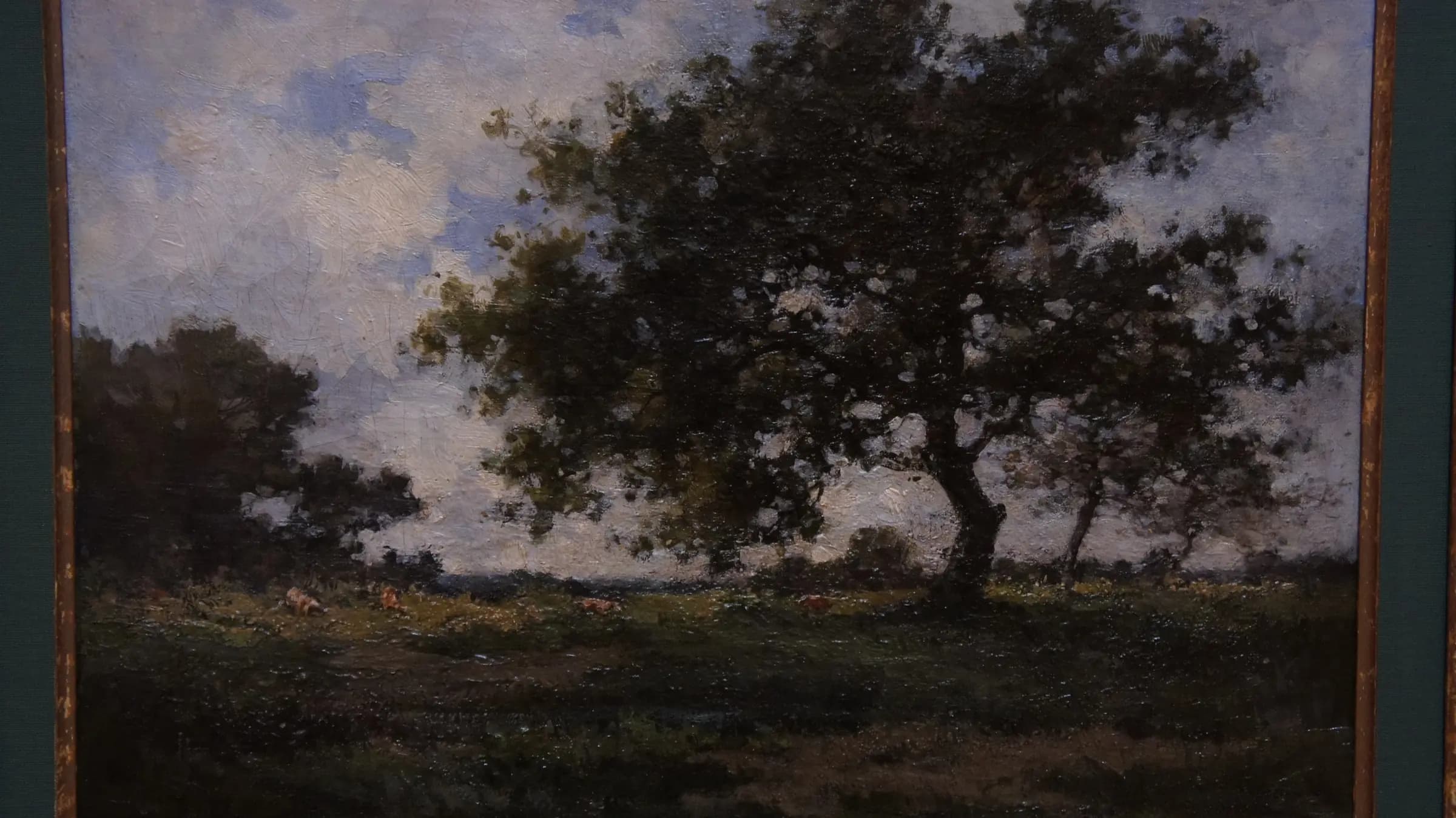 Jules Dupré vieux chene 8980, landscape painting by Jules Dupré.
