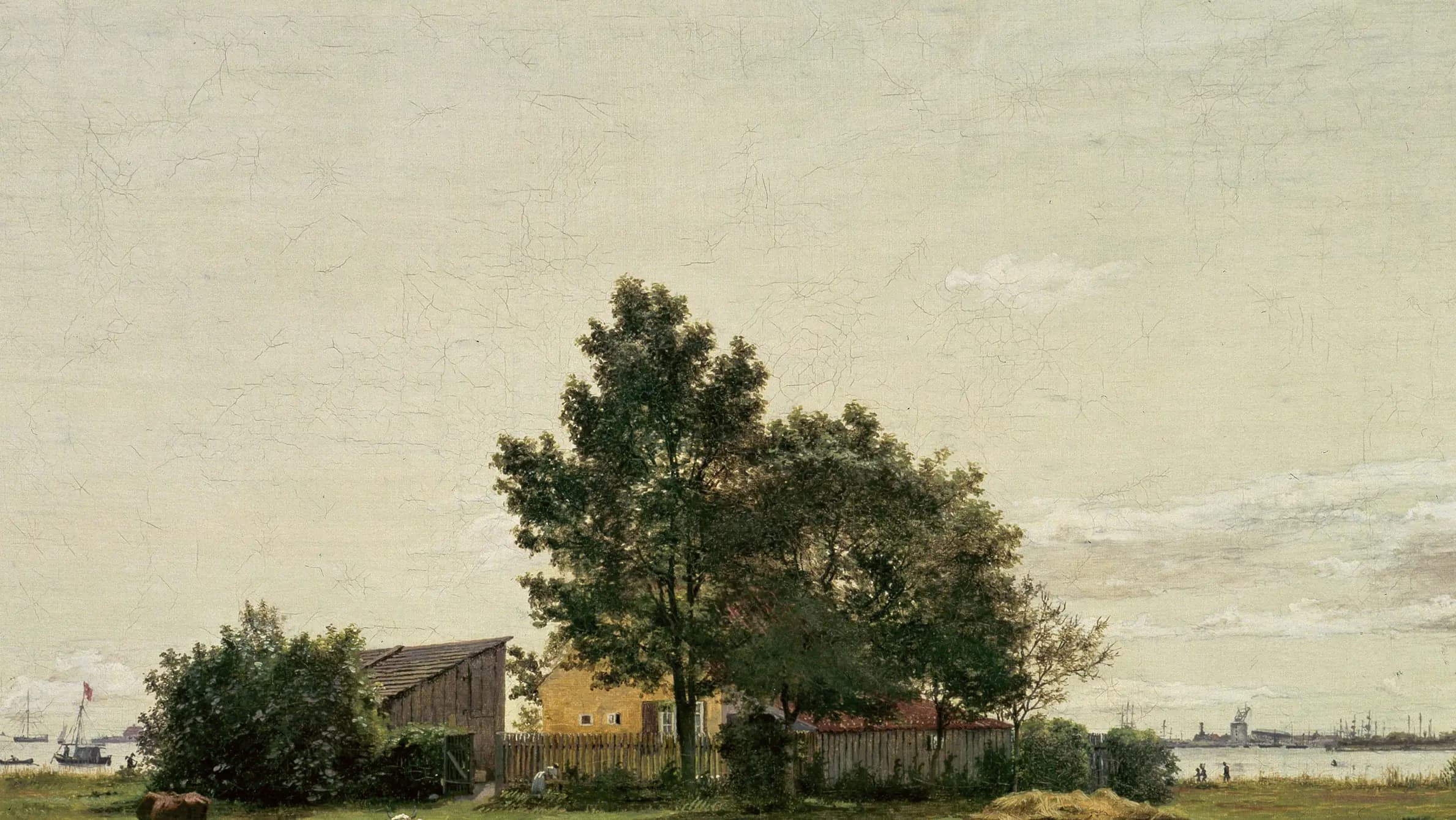 Section near the Lime Kiln with a View towards Copenhagen, landscape painting by Christen Købke (1836).