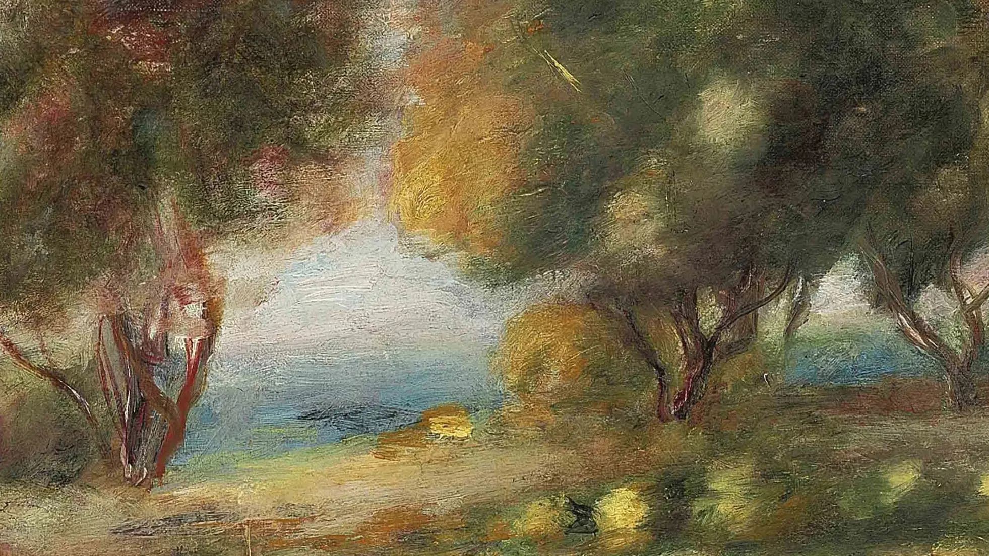 Paysage au bord de la mer, landscape painting by Pierre-Auguste Renoir.