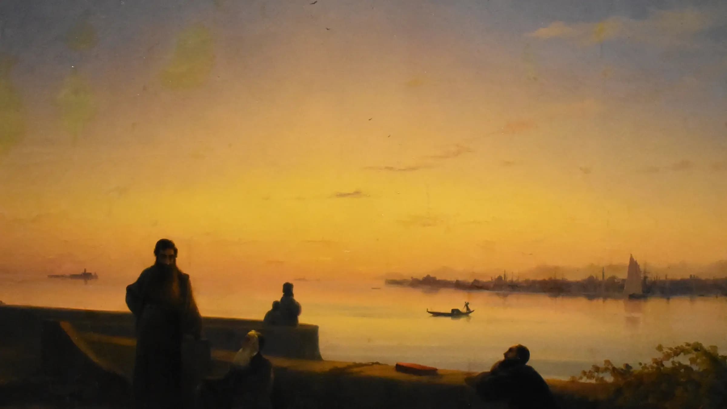 The Mekhitarist Fathers on San Lazzaro Island. Venice, landscape painting by Ivan Aivazovsky (1843).