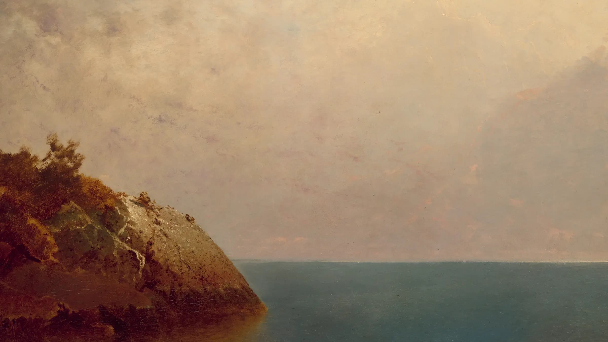 A Foggy Sky, landscape painting by John Frederick Kensett (1872).