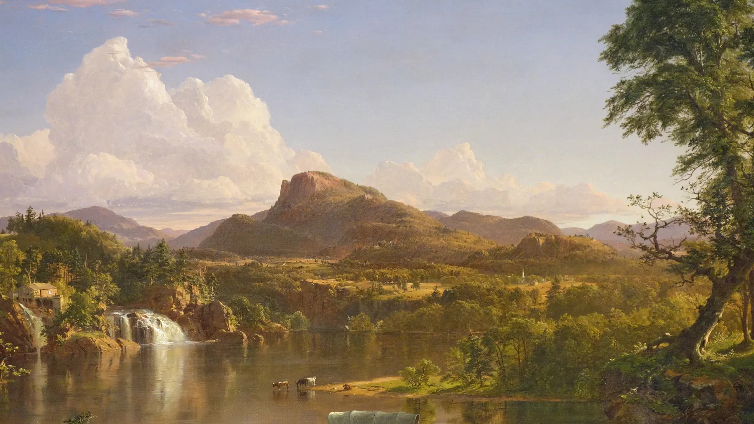 New England Scenery, landscape painting by Frederic Edwin Church (1851).