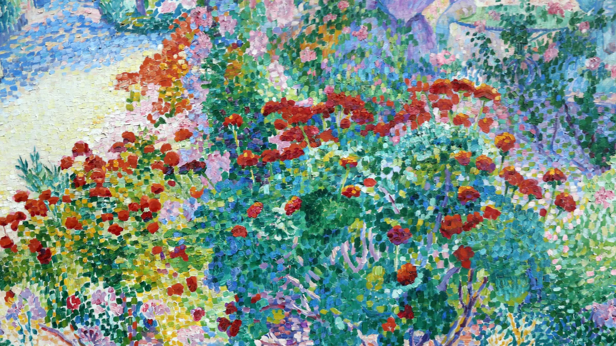 Henri-edmond cross, pomeriggio in giardino, 1904-05, 03, landscape painting by Henri-Edmond Cross (1904).