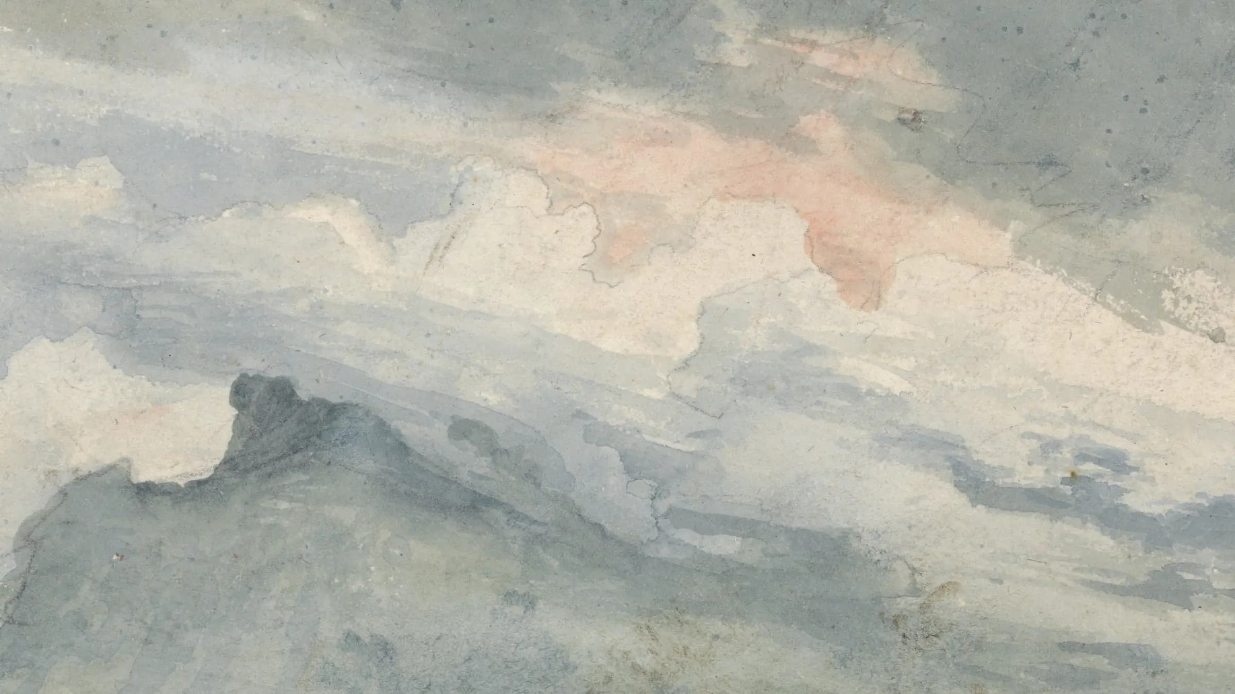 Study of a Hill Top and Sky, landscape painting by James Ward.