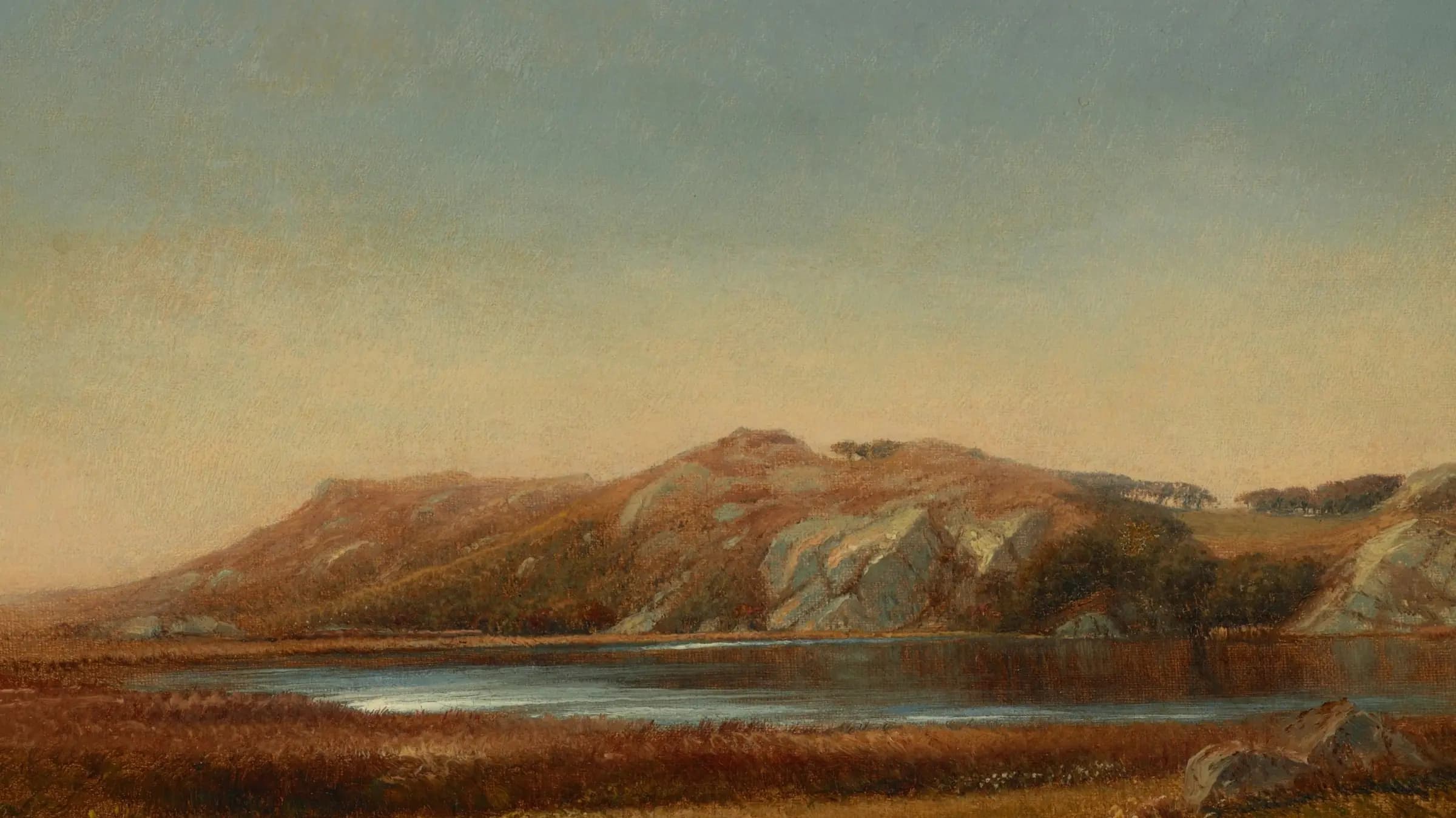 Almy's Pond, Newport, Rhode Island, landscape painting by John Frederick Kensett (1859).