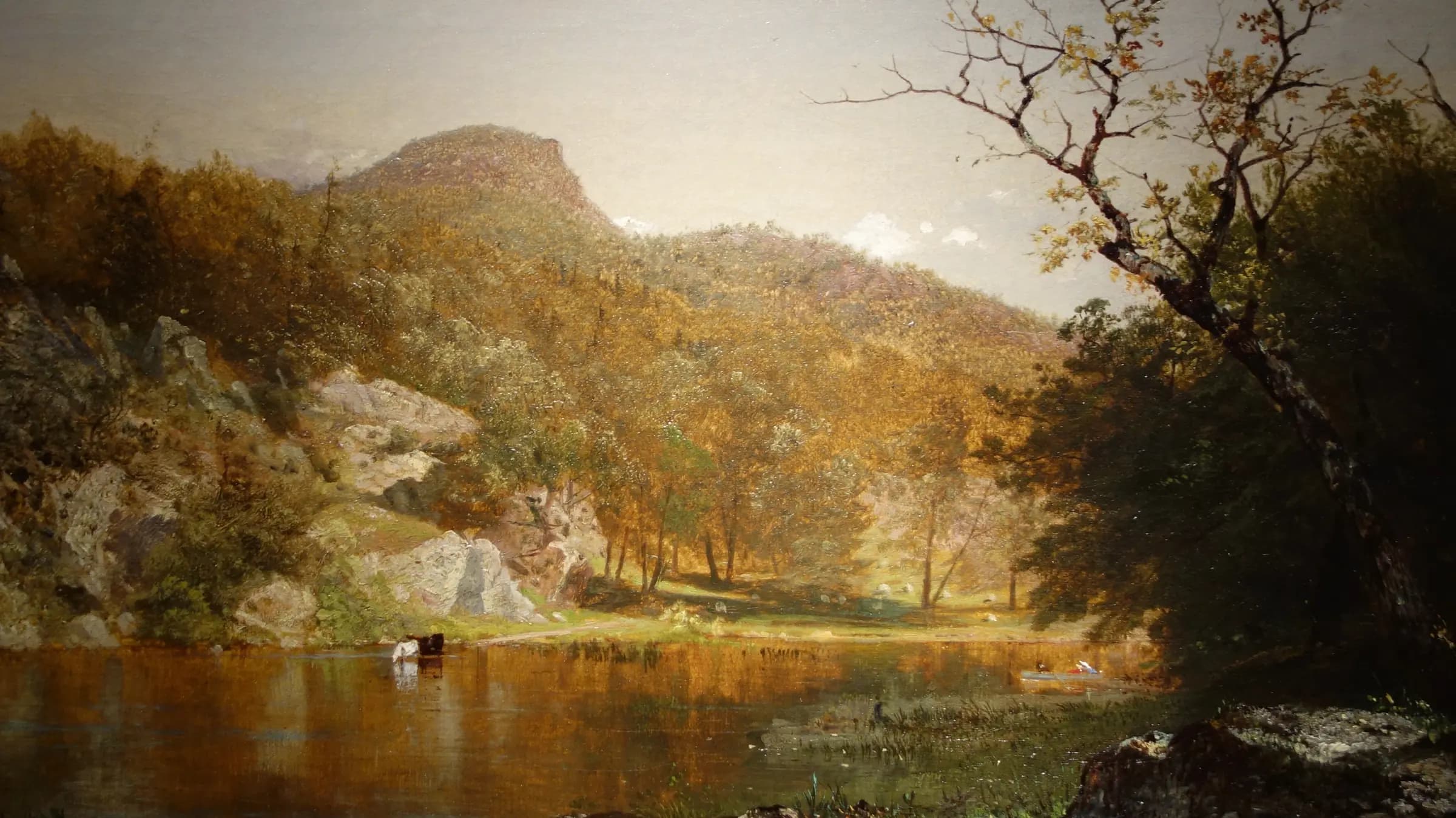Rondout Creek, landscape painting by John Frederick Kensett (1862).