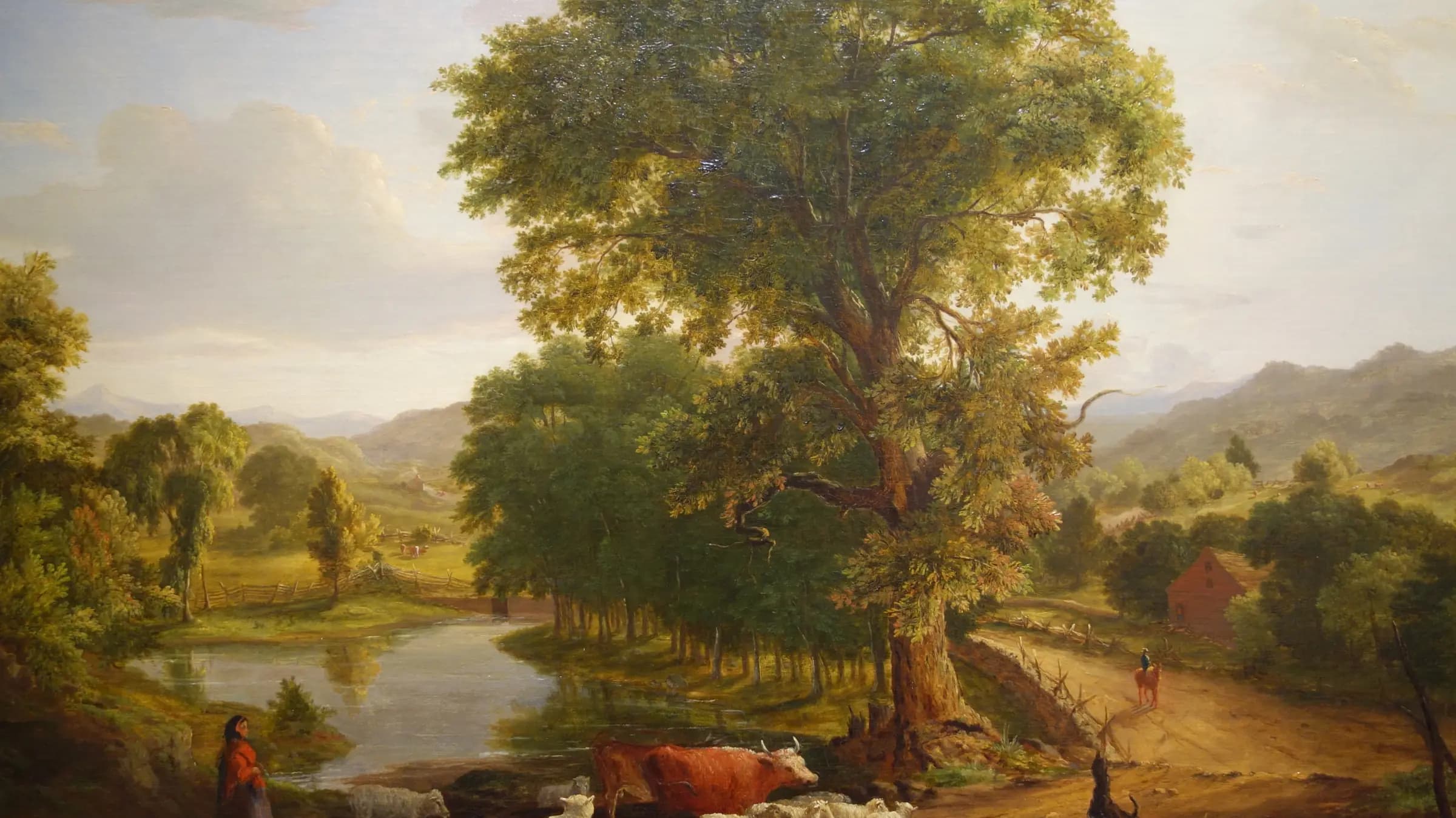 Afternoon by George Inness, 1846, oil on canvas - New Britain Museum of American Art - DSC09203, landscape painting by George Inness (1846).
