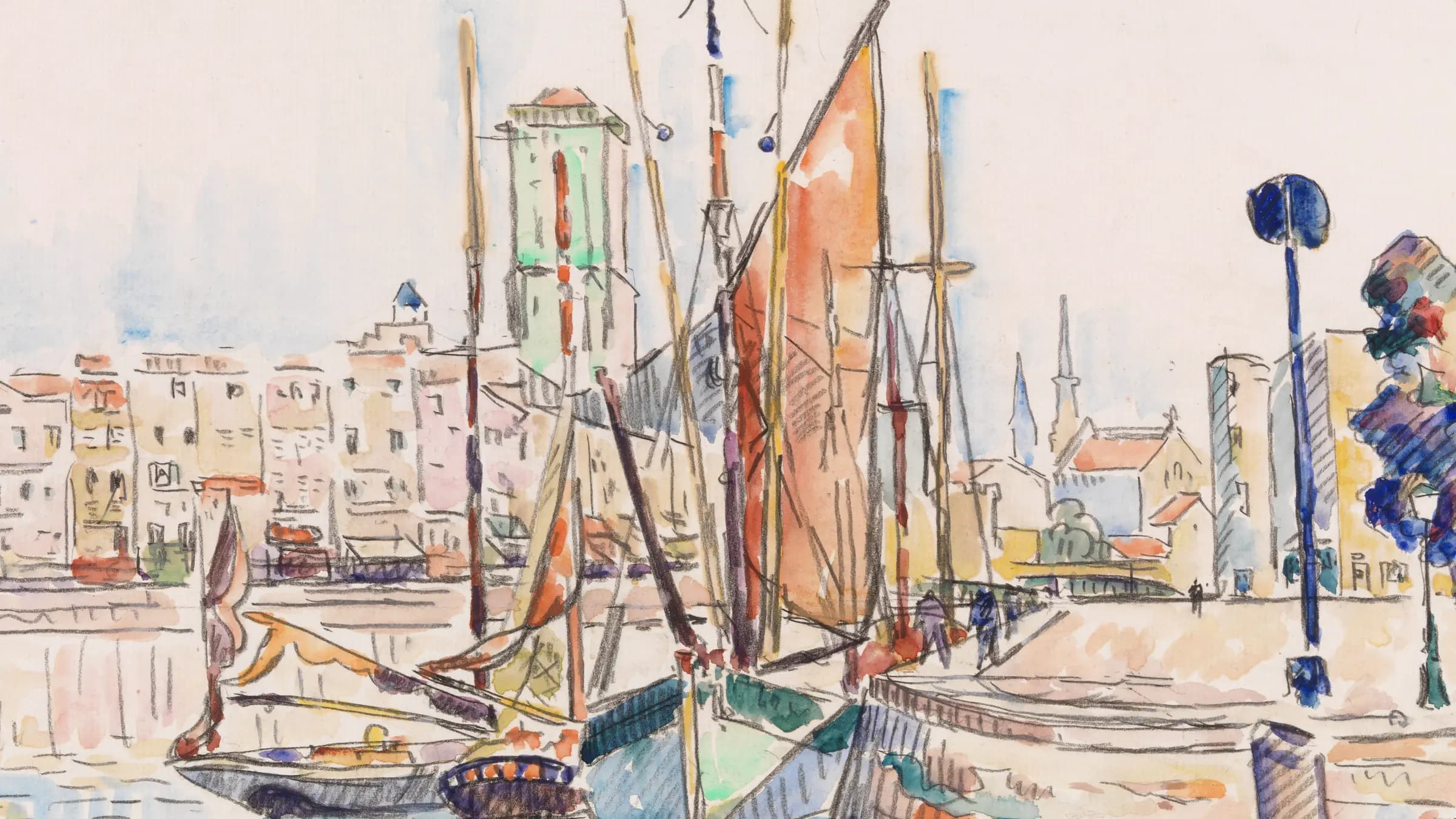 La Rochelle, landscape painting by Paul Signac (1911).
