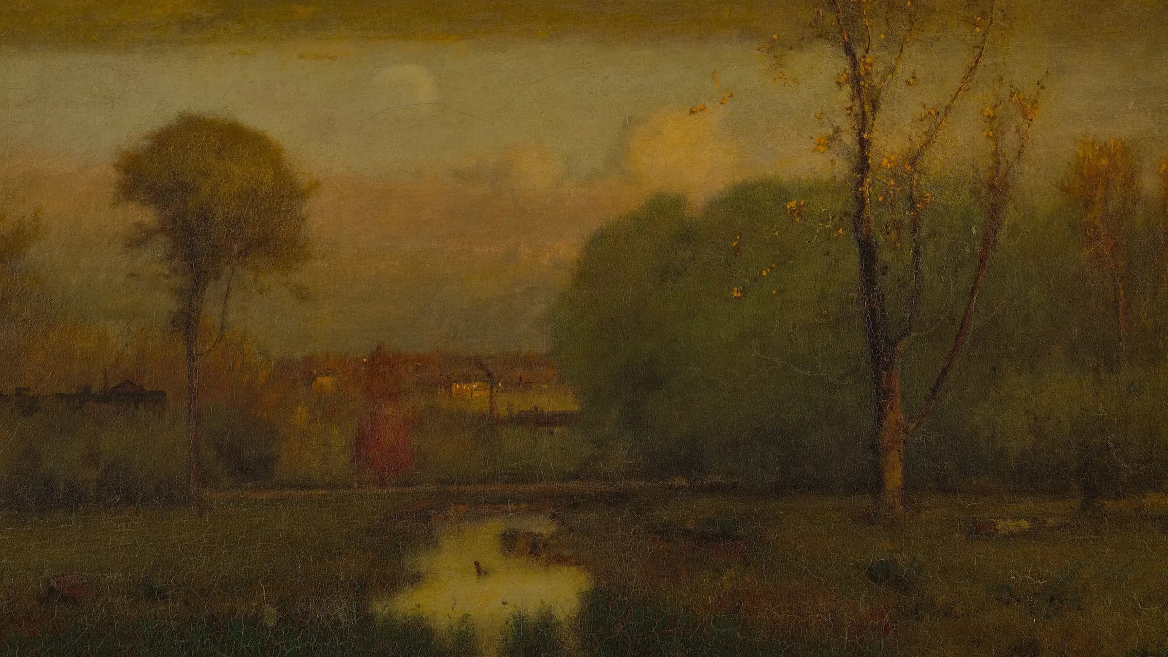 Autumn Gold, landscape painting by George Inness (1888).