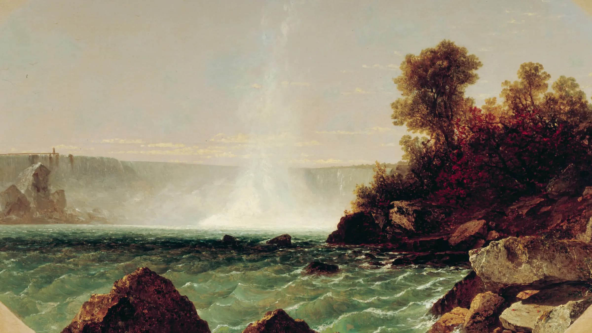 Niagara Falls, landscape painting by John Frederick Kensett (1852).
