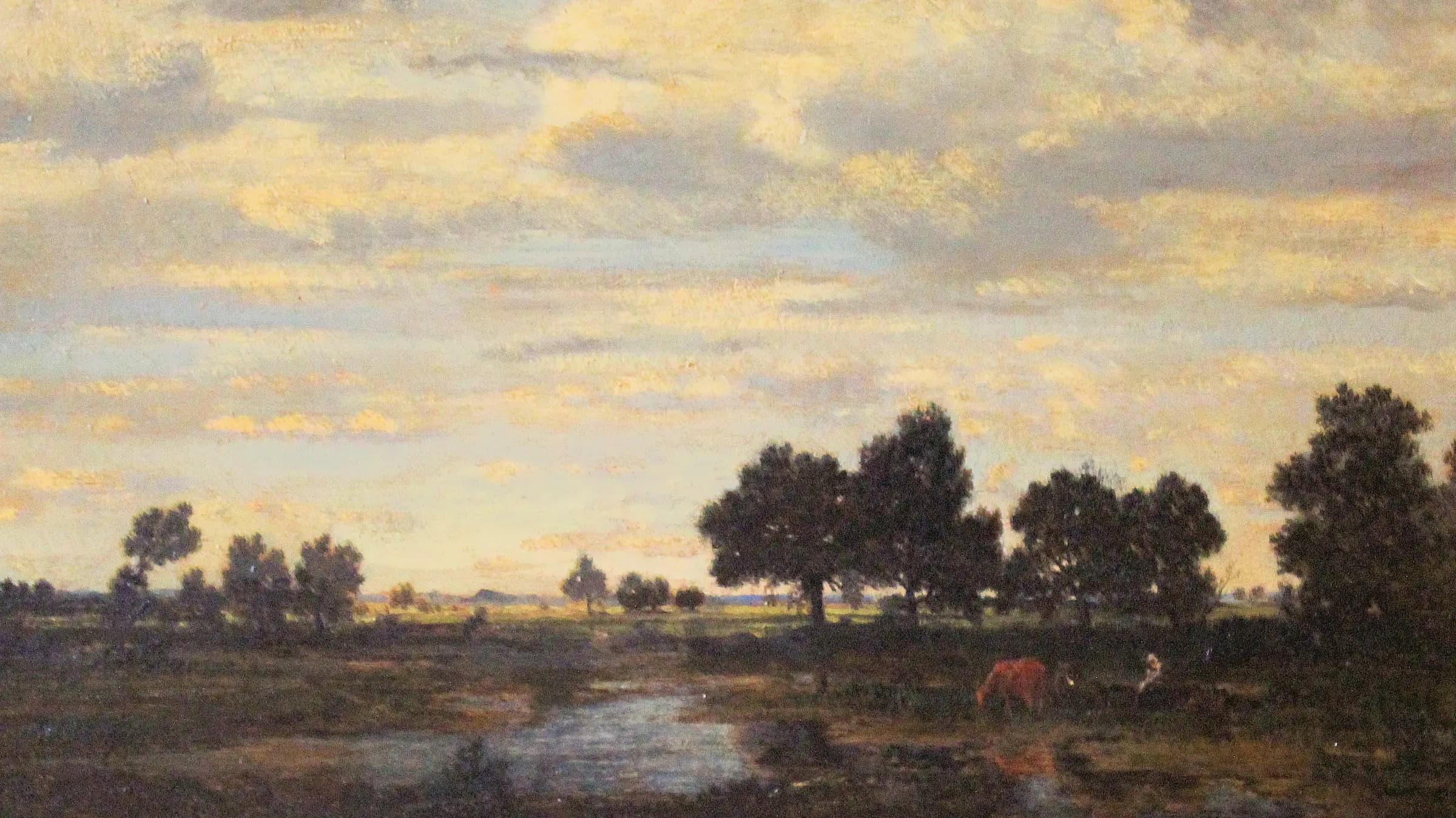 Paysage, landscape painting by Théodore Rousseau.