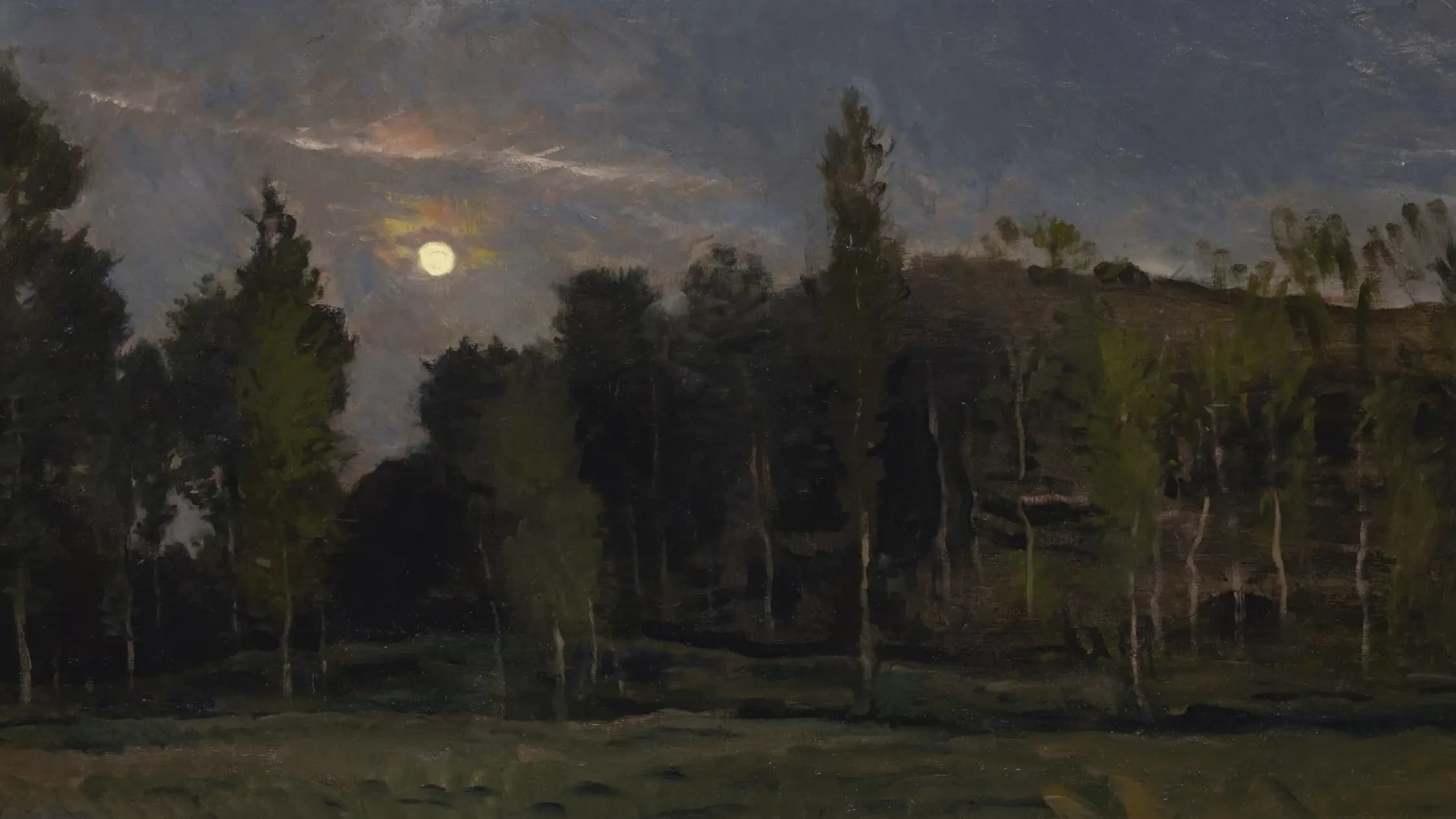 Coteaux-la Bonneville, landscape painting by Charles-François Daubigny.
