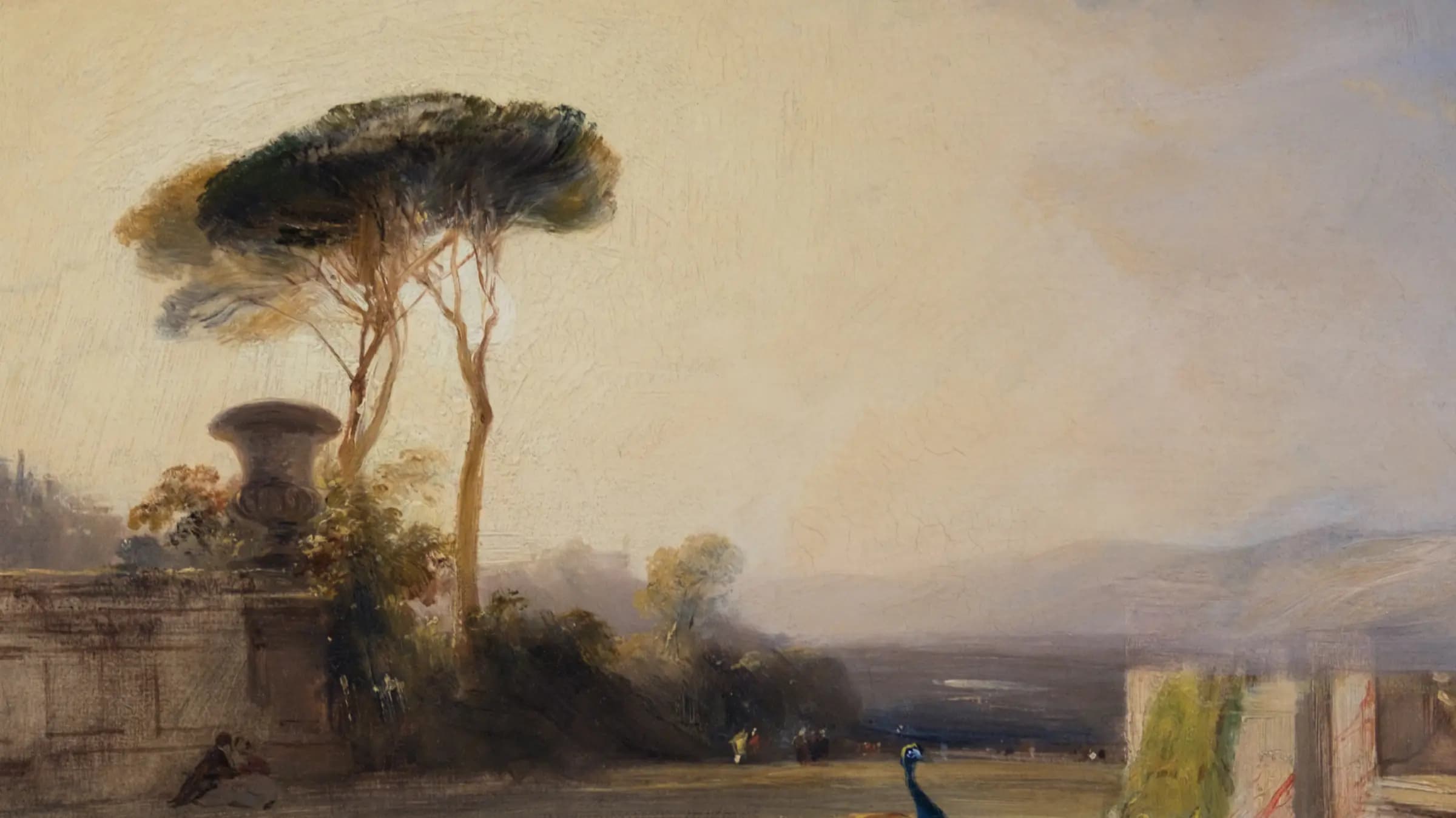 Richard Parkes Bonington, View of the Grounds of a Villa near Florence, 1826 1 27 18 -artinstitutechi (26845554368), landscape painting by Richard Parkes.