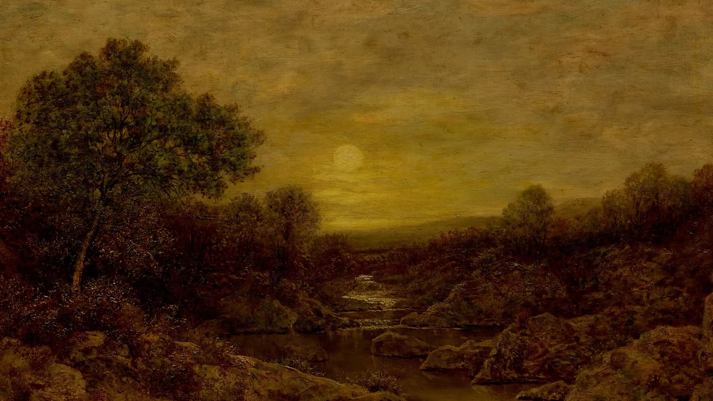 Golden Glow, landscape painting by Ralph Albert Blakelock.