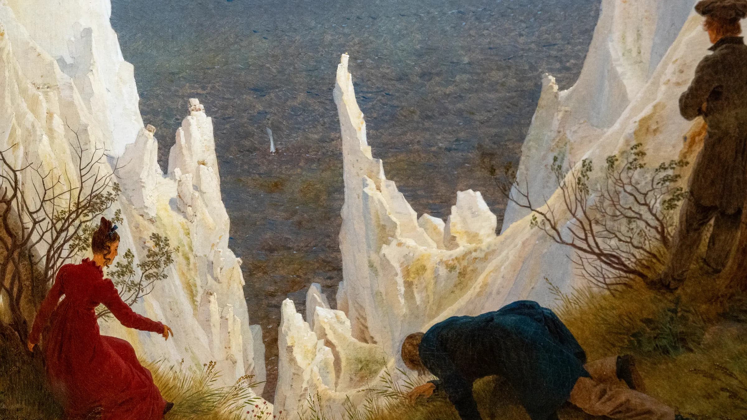 Kreidefelsen auf Rügen, landscape painting by Caspar David Friedrich.
