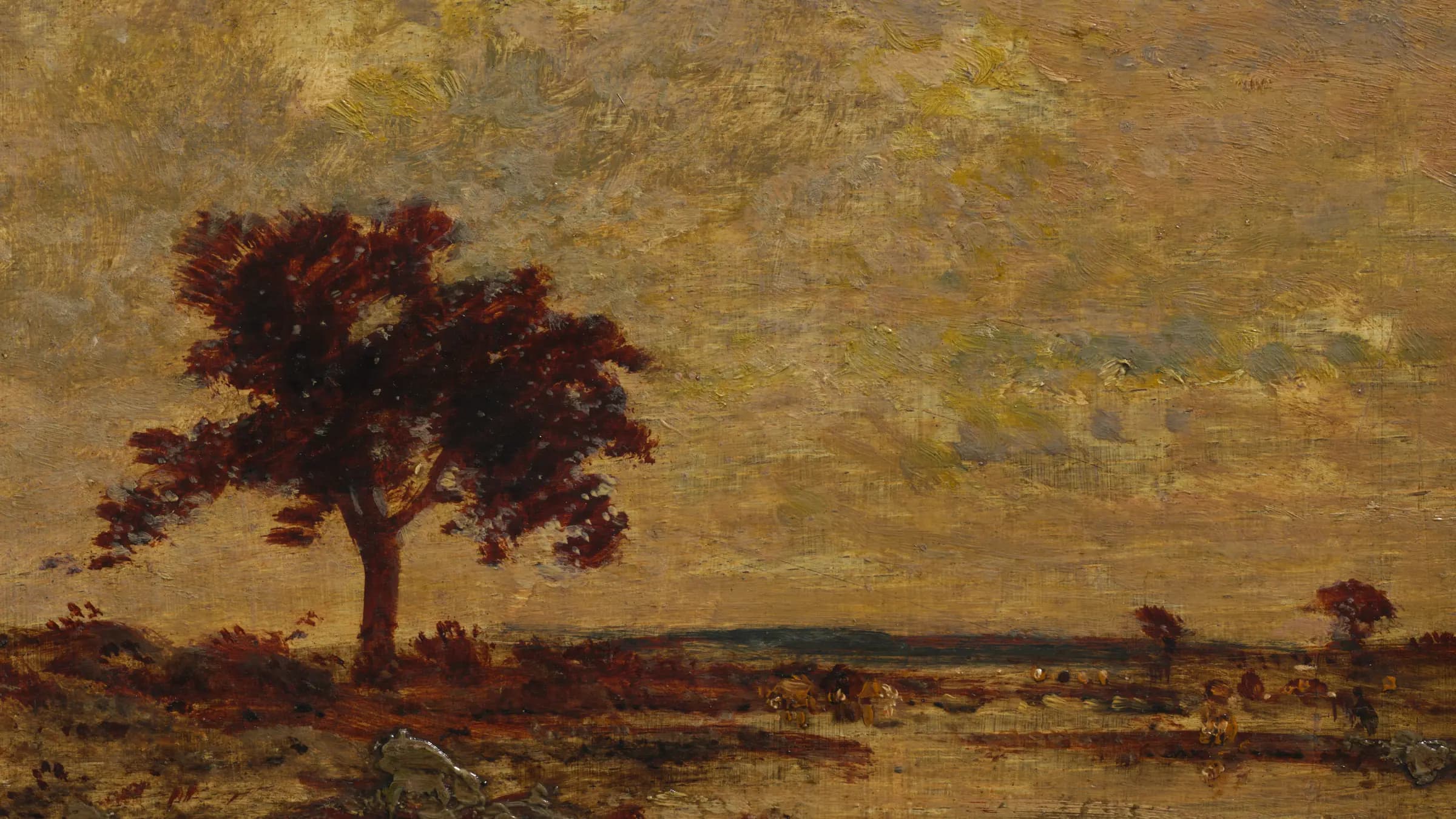 Marshlands, landscape painting by Théodore Rousseau.