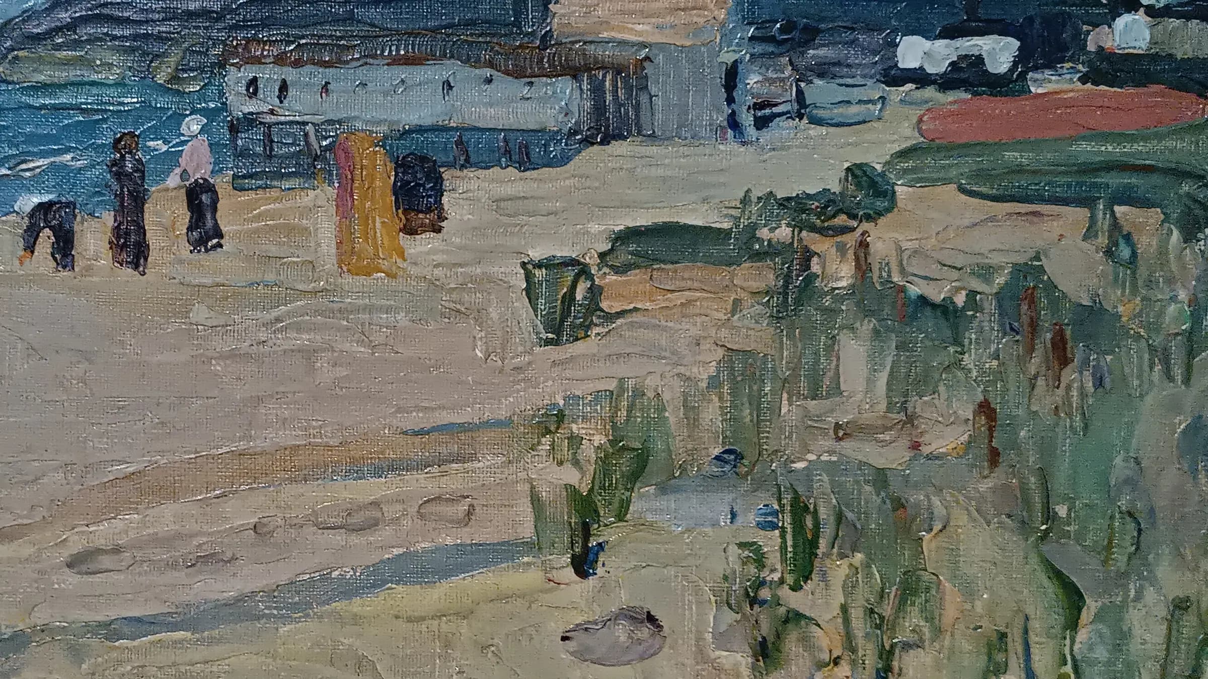 Binz-auf-Rügen 1901 Kandisnky SerbNatMus 20241103 301dpi 4, landscape painting by Wassily Kandinsky (1901).
