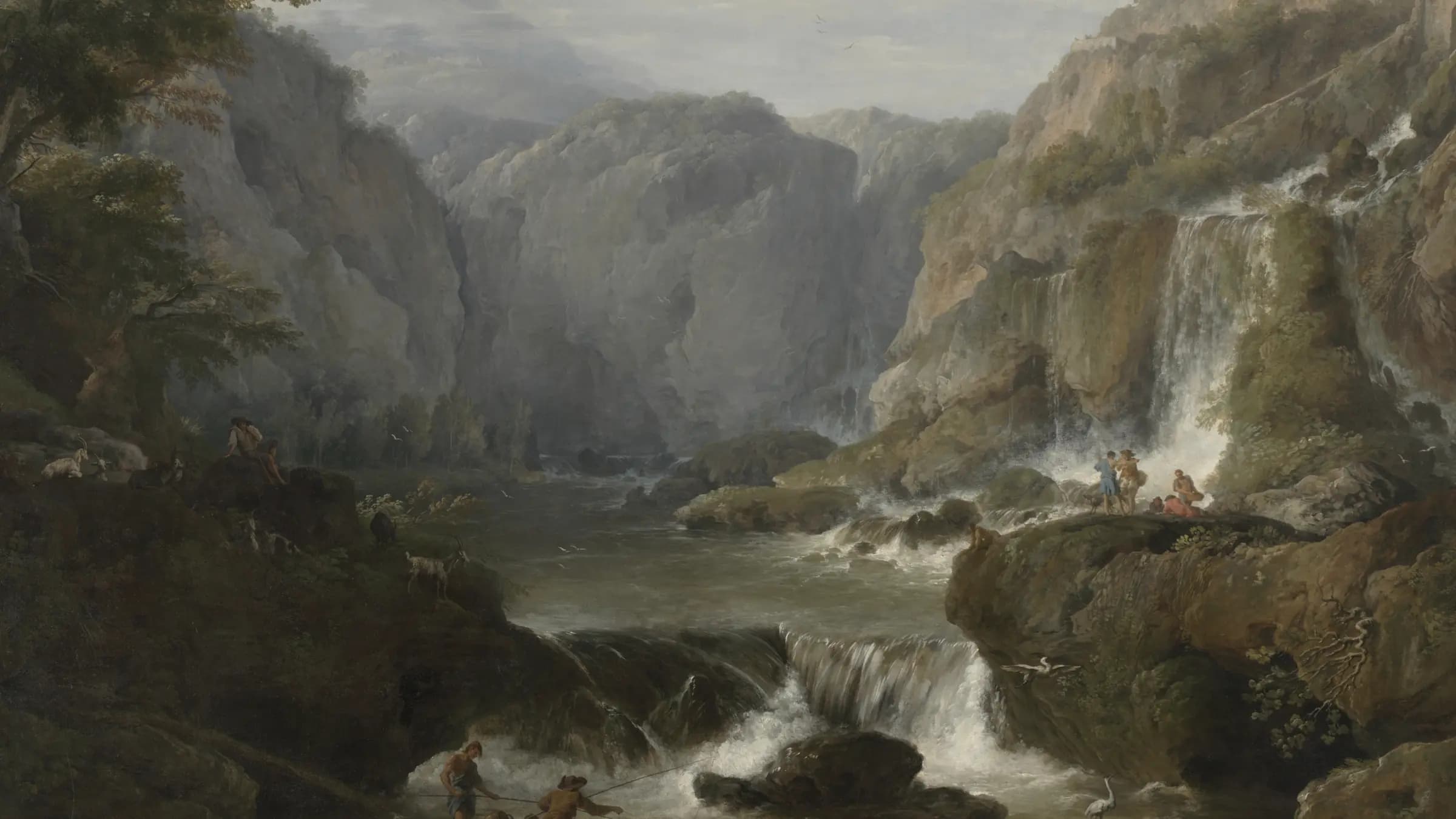 The Waterfalls at Tivoli, landscape painting by Claude-Joseph Vernet (1737).