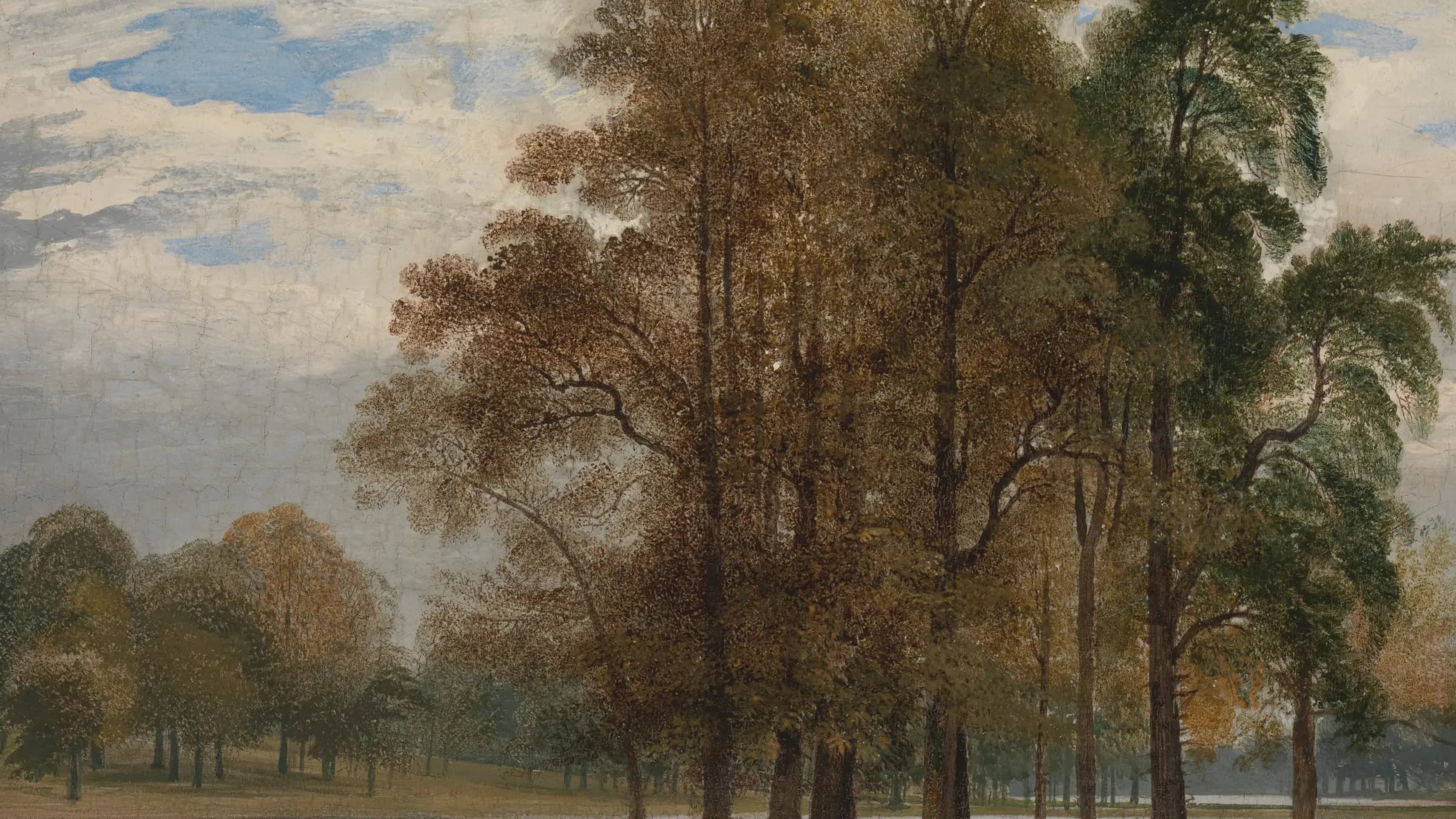 Hyde Park, landscape painting by John Martin (1815).