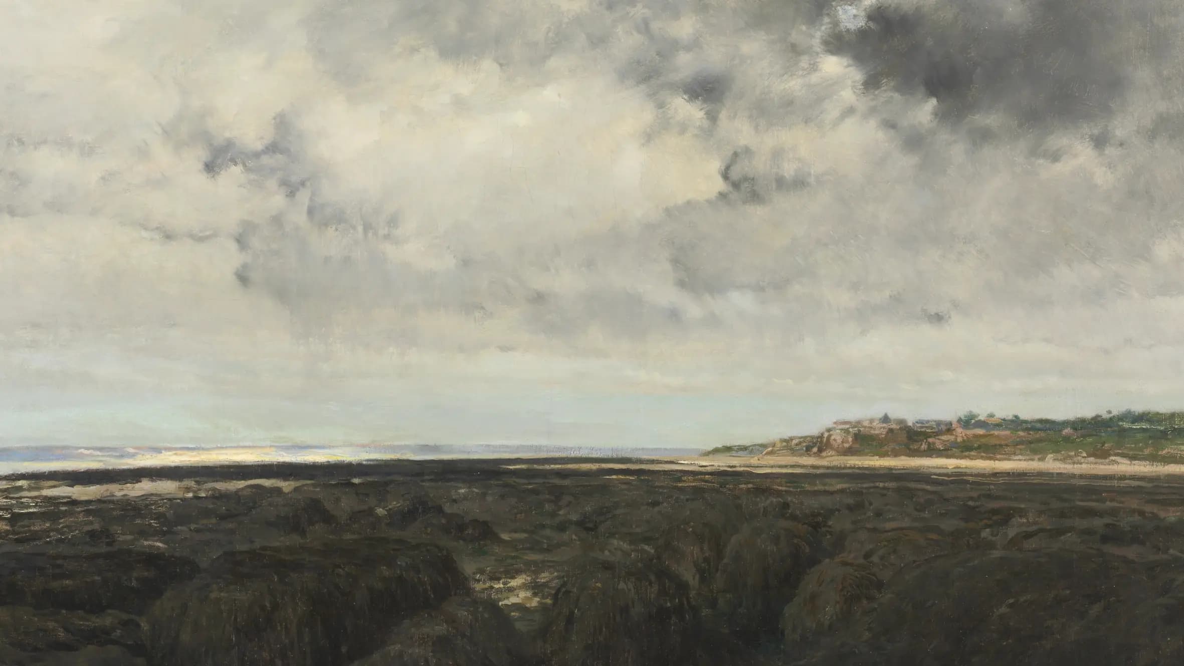Villerville Seen from Le Ratier, landscape painting by Charles François Daubigny (1855).