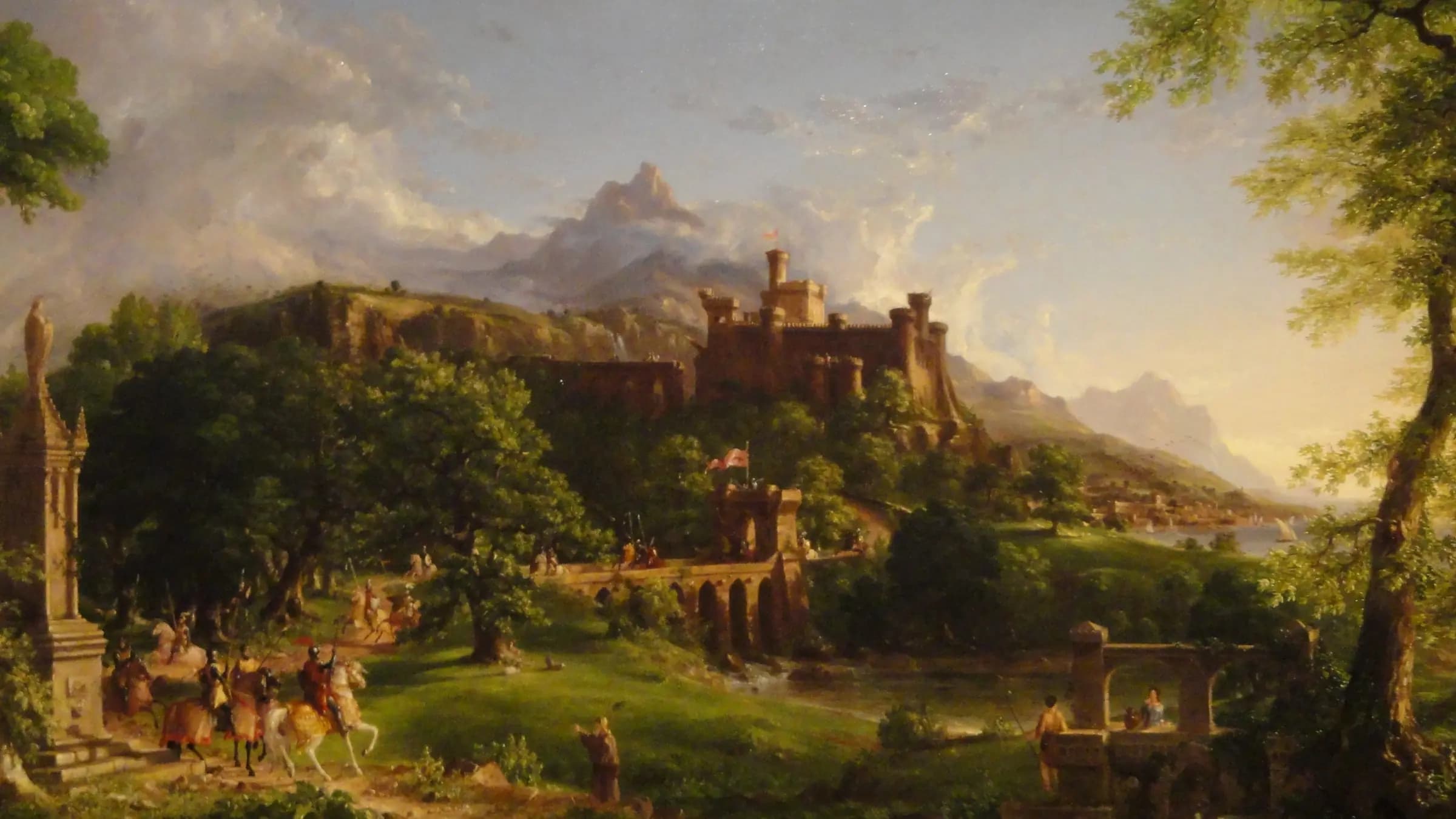 The Departure, landscape painting by Thomas Cole (1837).