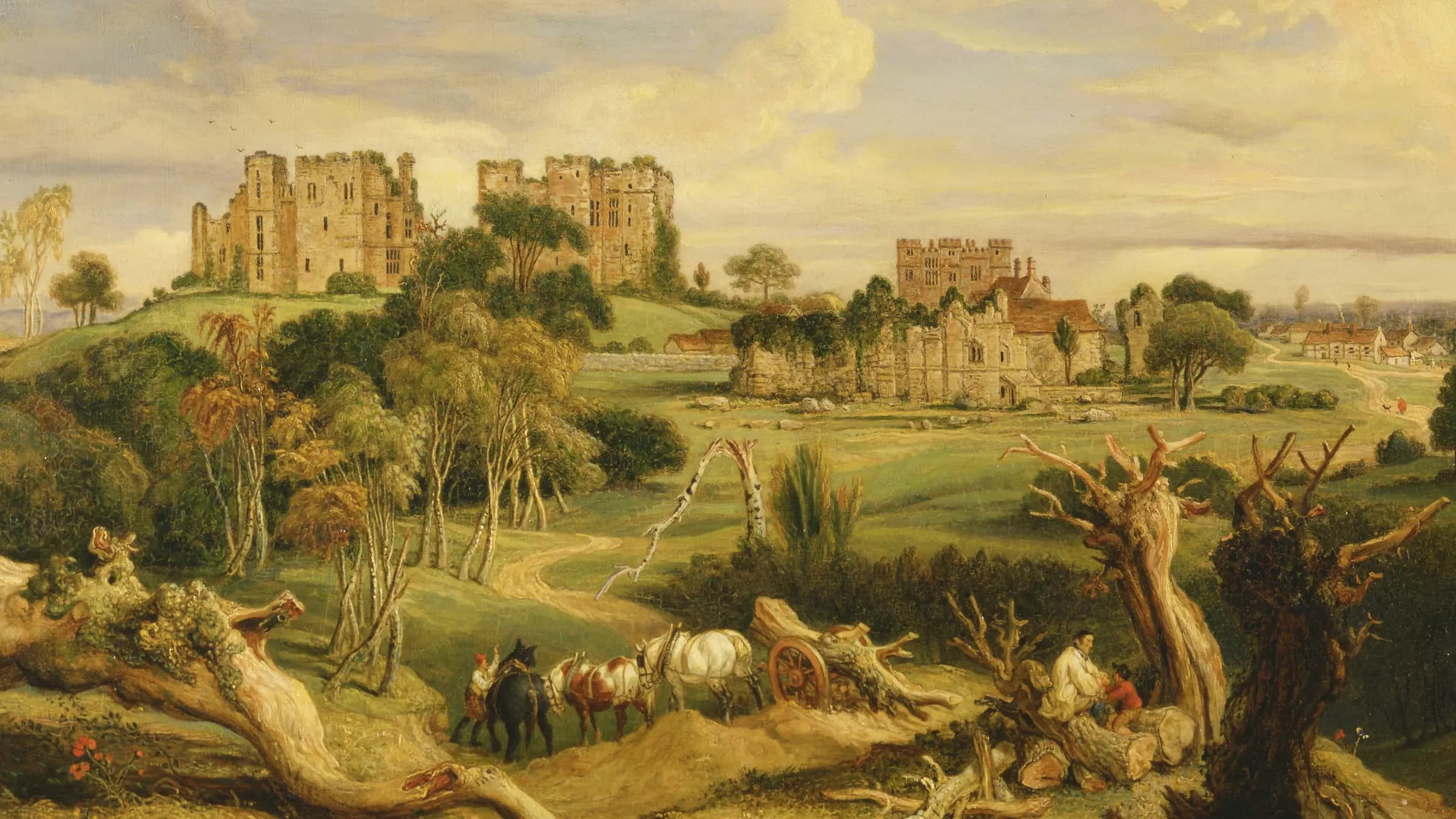 Kenilworth Castle, Warwickshire, landscape painting by James Ward (1840).
