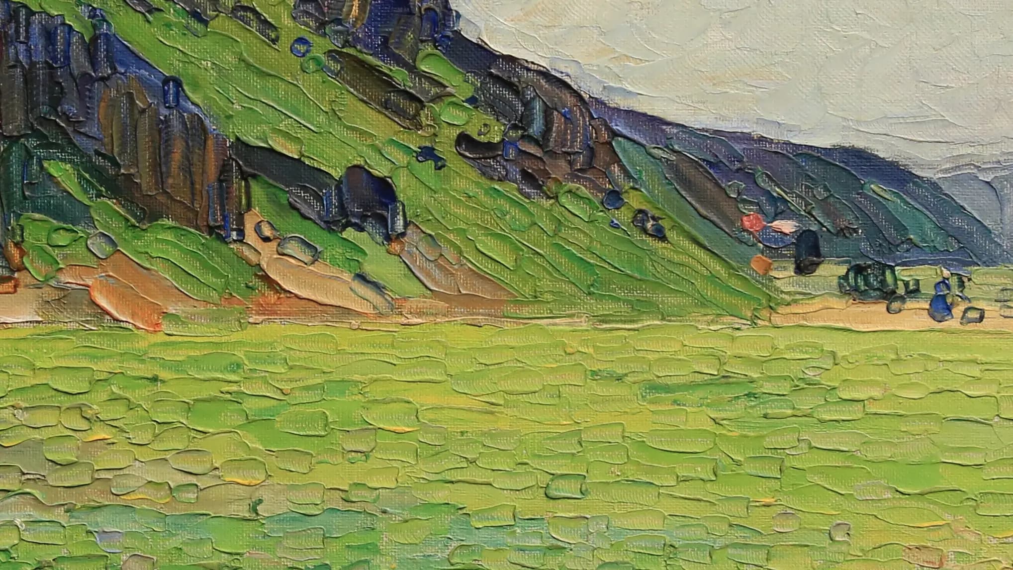 Kallmünz Light Green Mountains by Wassily Kandinsky, landscape painting by Wassily Kandinsky.