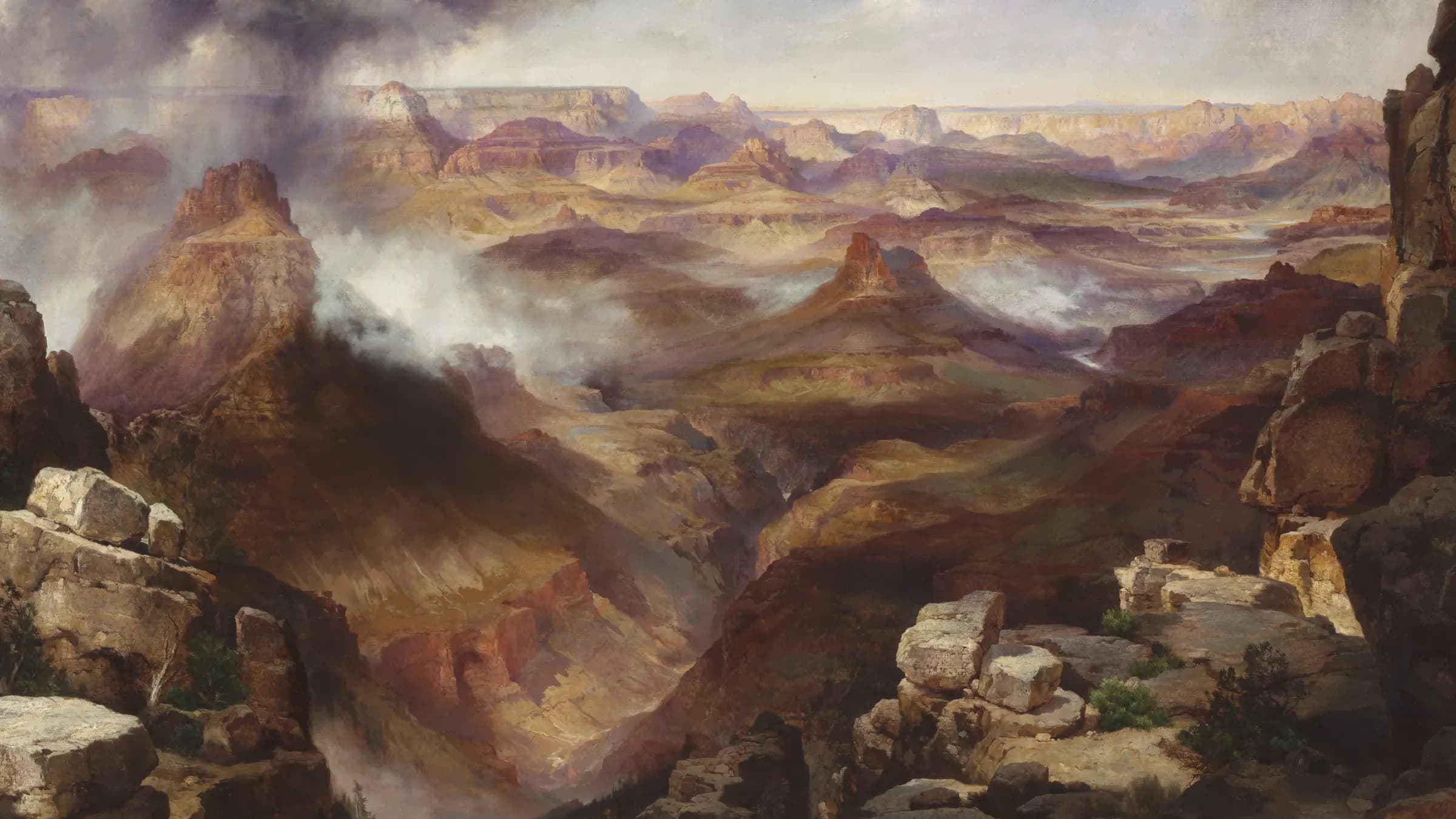 Grand Canyon of the Colorado River, landscape painting by Thomas Moran (1892).