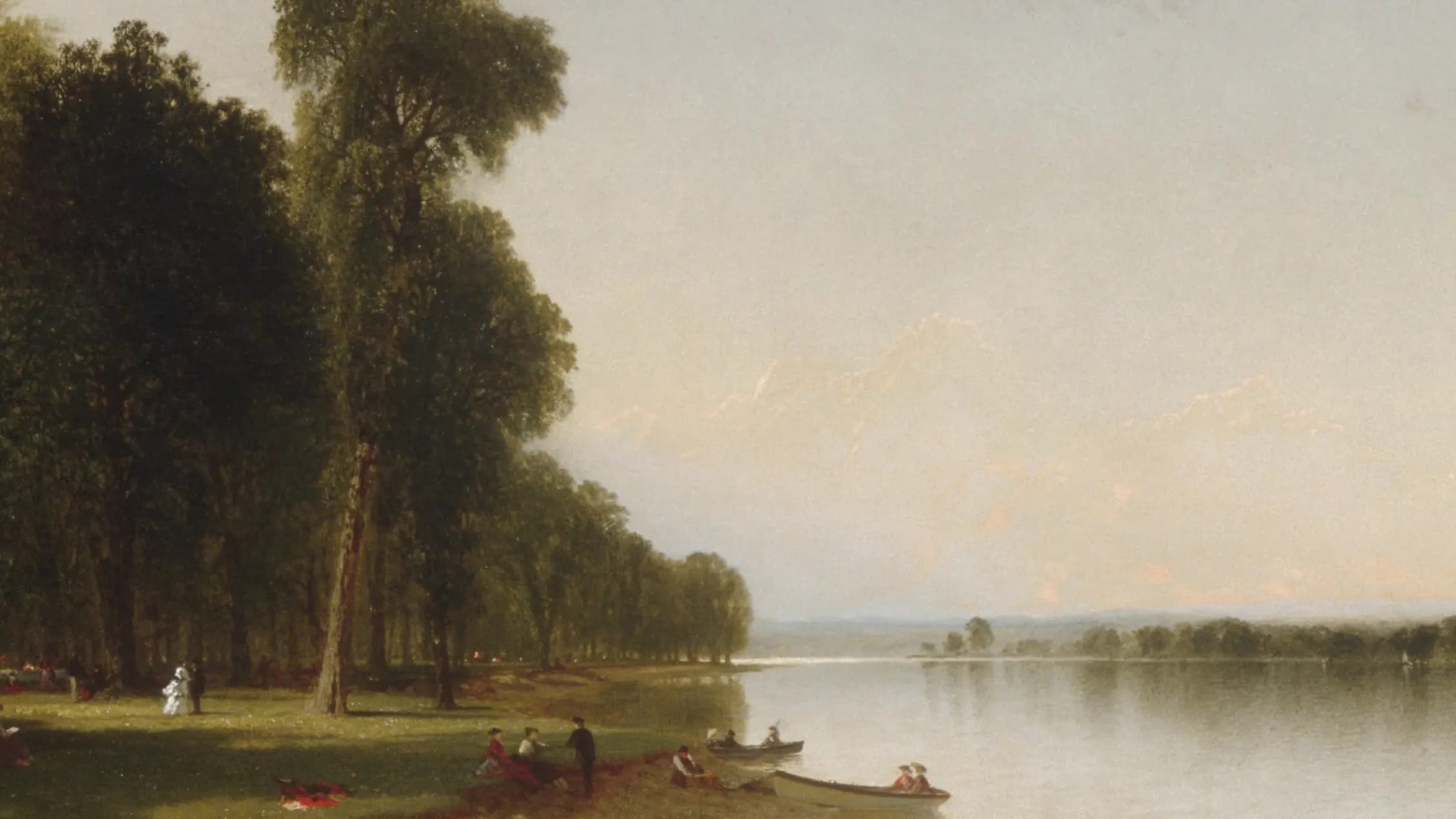 Summer Day on Conesus Lake, landscape painting by John Frederick Kensett (1870).