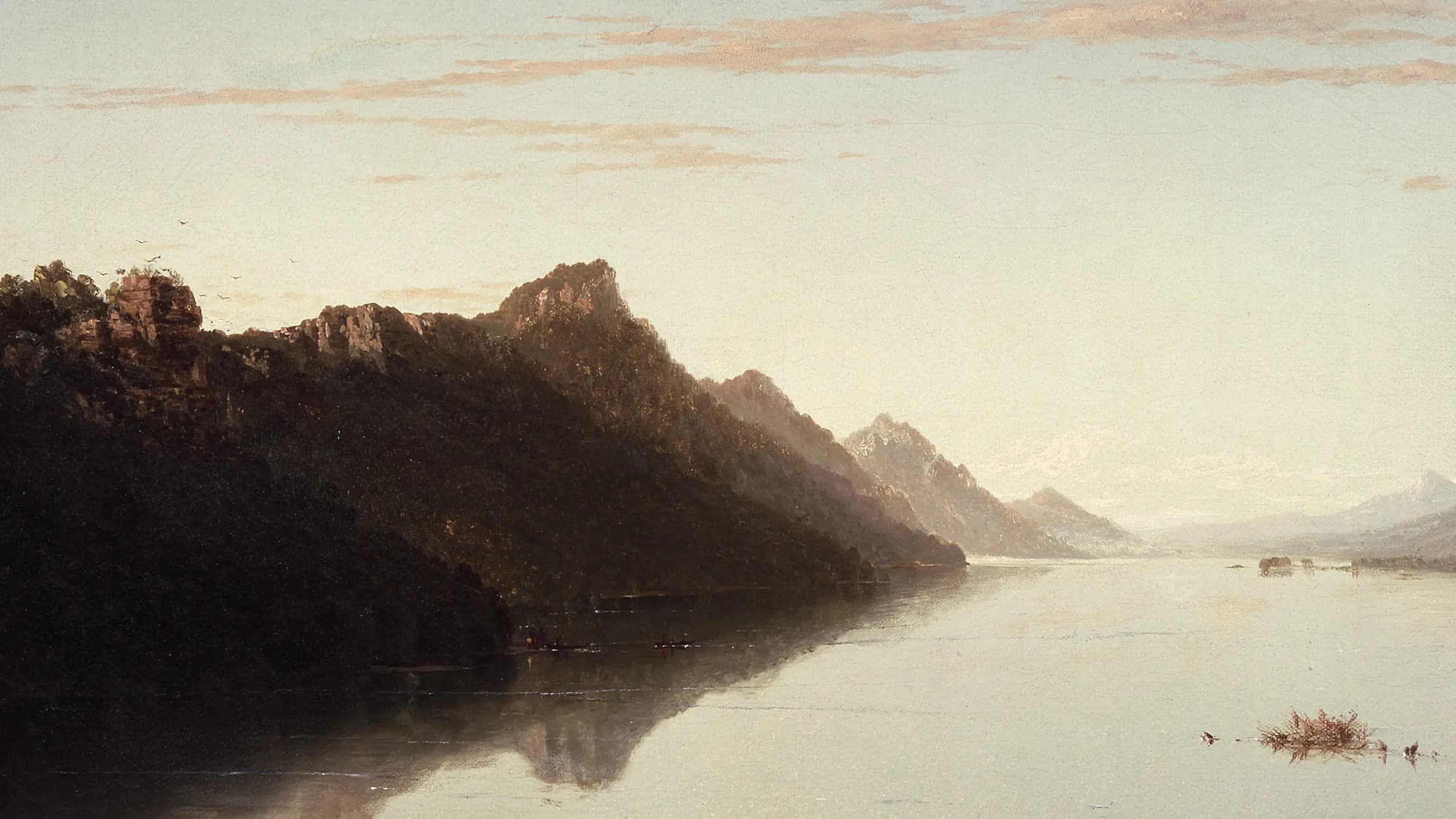 View on the Upper Mississippi, landscape painting by John Frederick Kensett (1855).