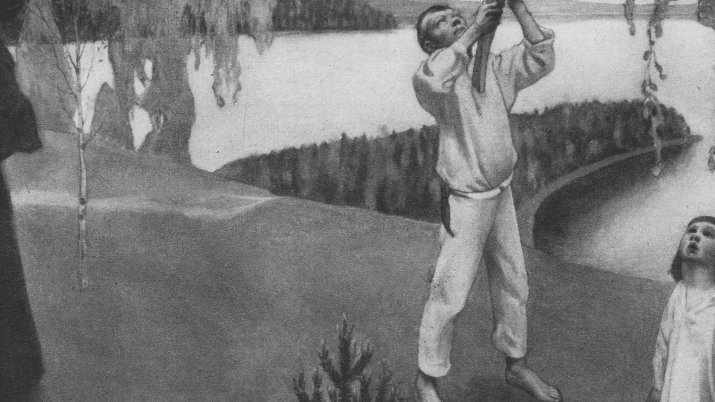 Spring, landscape painting by Akseli Gallen-Kallela (1901).