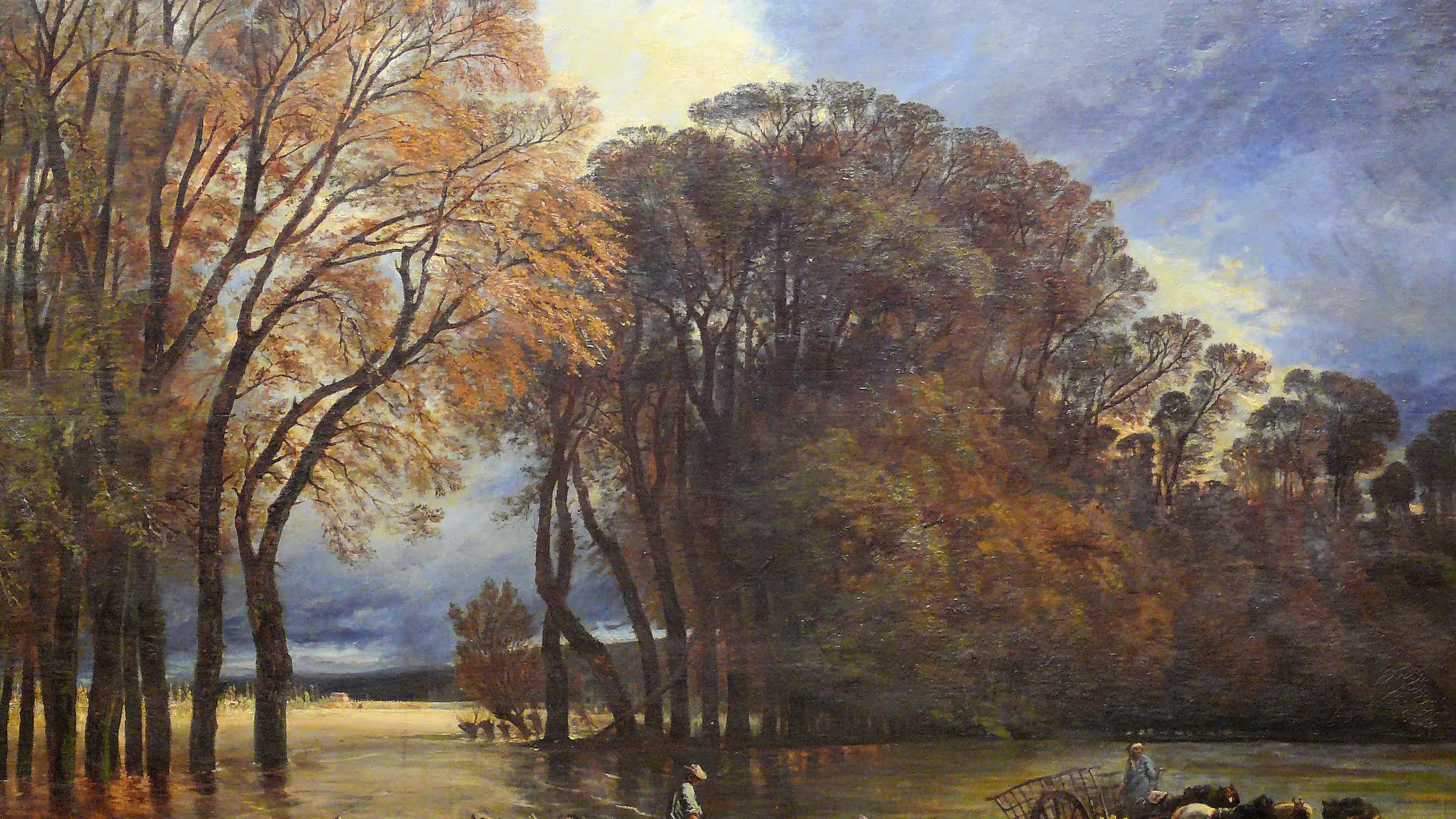 L'inondation de Saint-Cloud, landscape painting by Paul Huet.