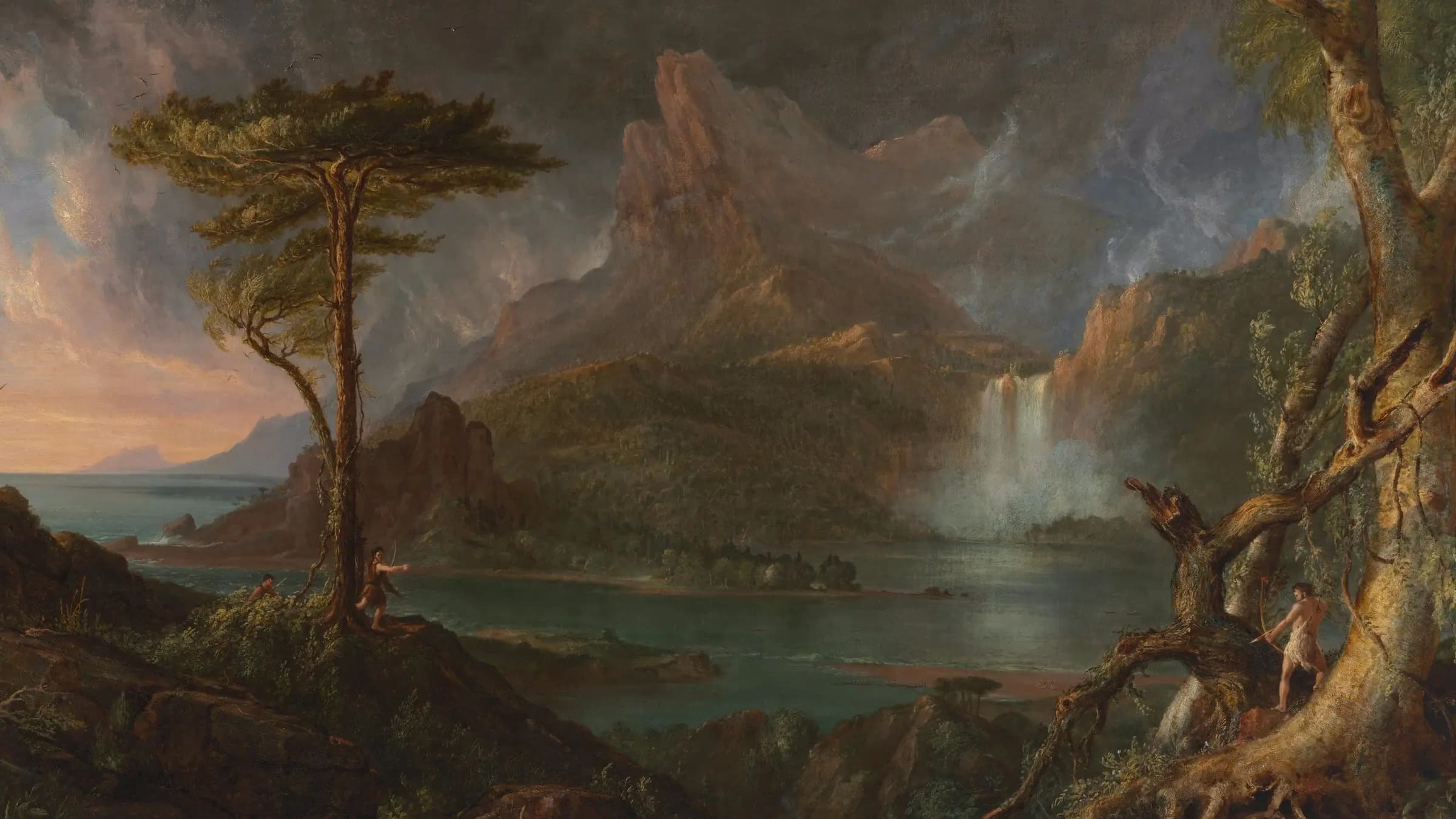 A Wild Scene, landscape painting by Thomas Cole (1831).