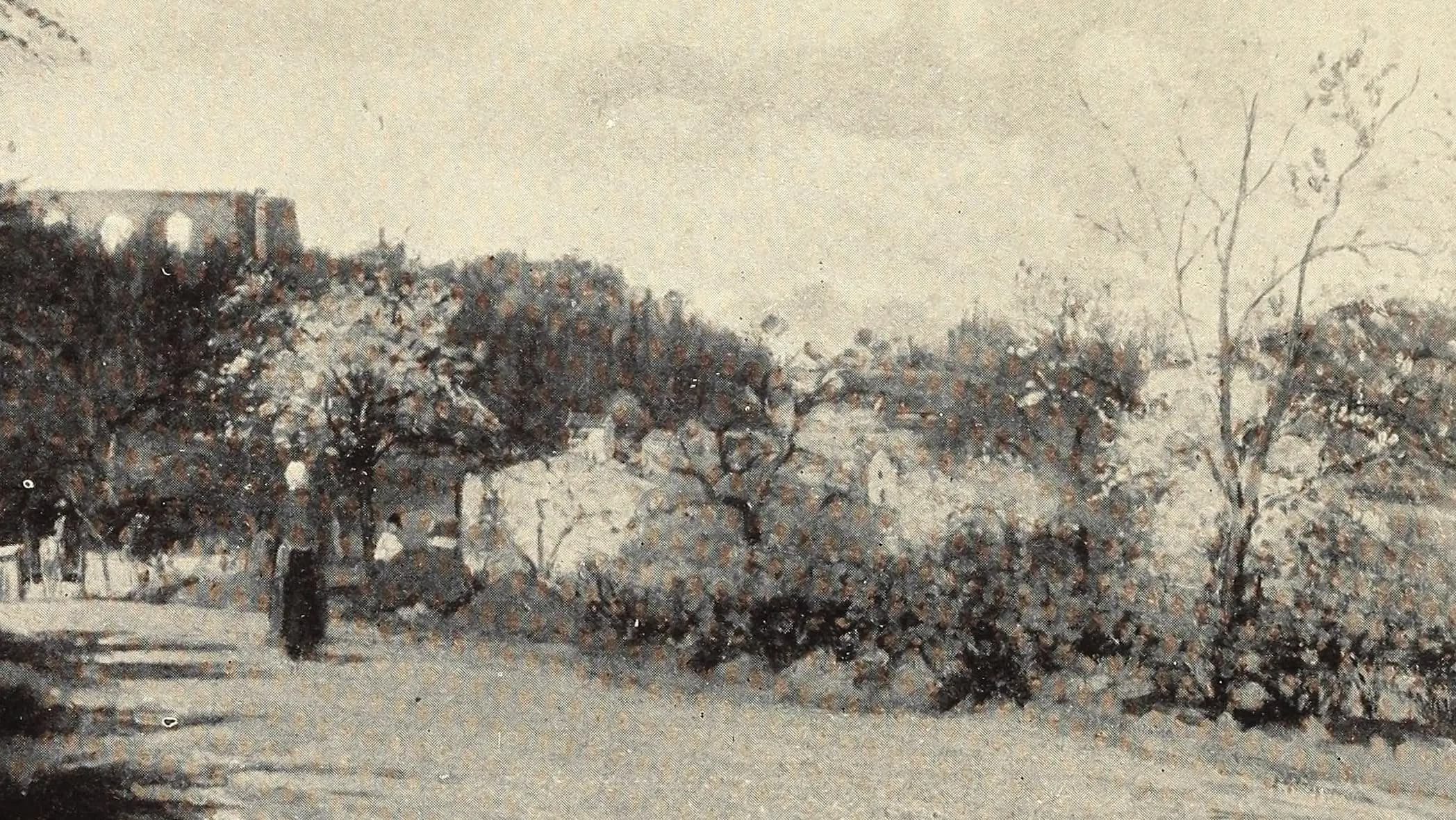 Fifty years of modern painting, Corot to Sargent (1908) (14793859623), landscape painting by Camille Pissarro (1908).