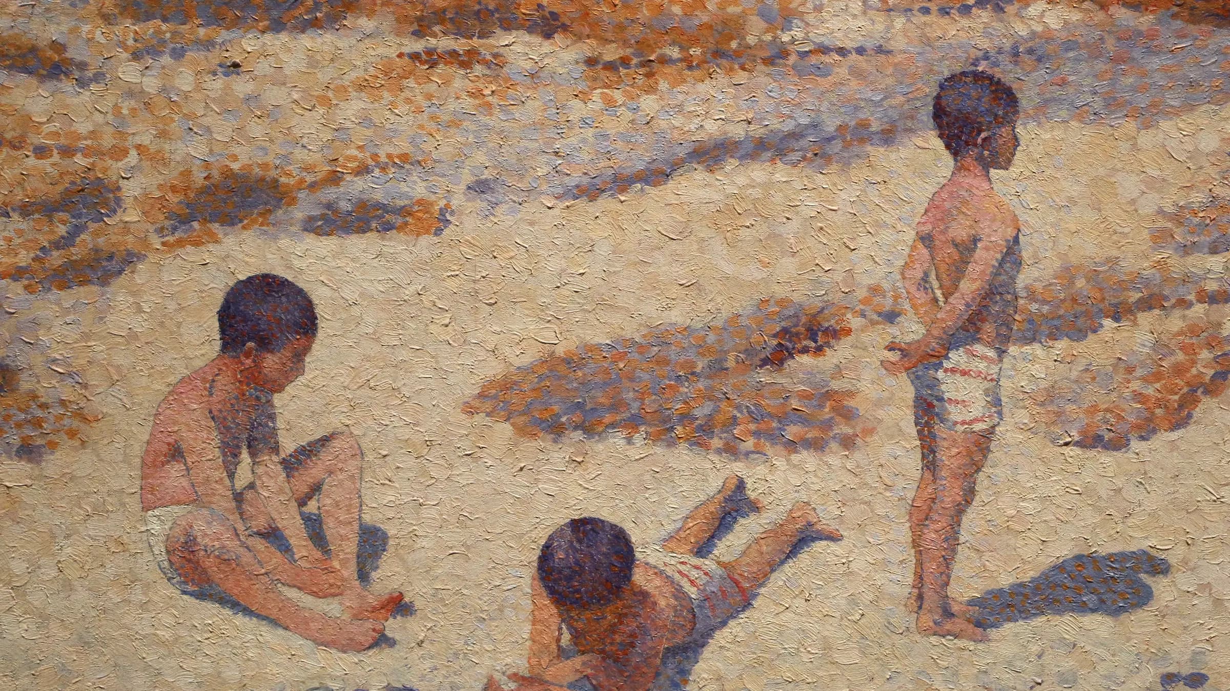 Henri-edmond cross, spieggia a cabasson (baigne-cul), 1891-92, 02, landscape painting by Henri-Edmond Cross (1891).