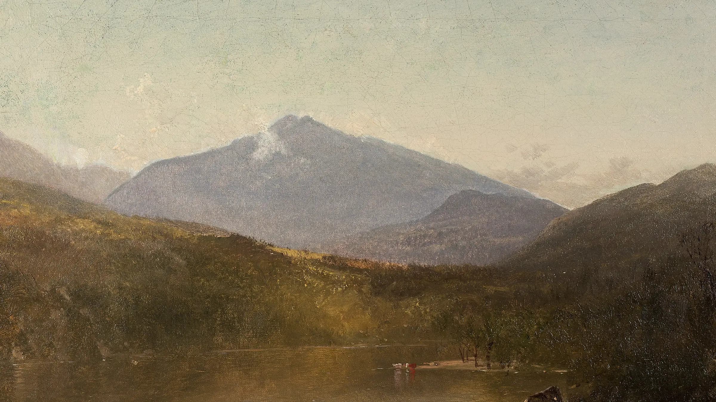 White Mountains from Shelburne, NH, landscape painting by John Frederick Kensett (1816).